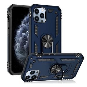 Apple iPhone 11 Pro Max Navy Blue Shockproof Magnetic Car Mount Ring Case Cover