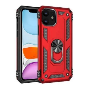 Apple iPhone 11 Red Shockproof Magnetic Car Mount Ring Case Cover