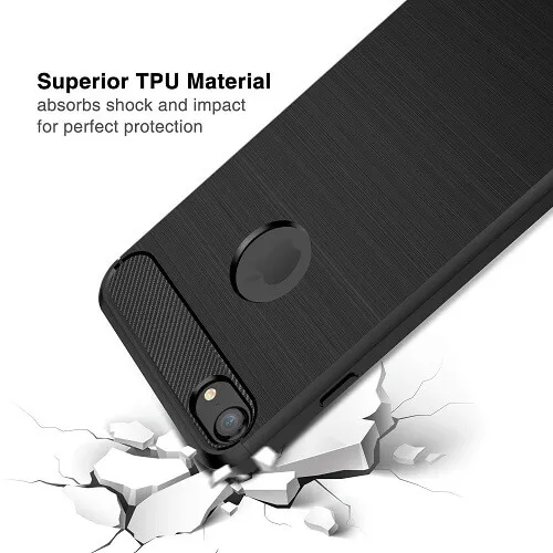 Apple iPhone 7 Carbon Fiber Shockproof Heavy Duty Rugged Case Cover (Black)