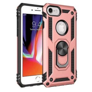 Apple iPhone 8 Rose Gold Shockproof Magnetic Car Mount Ring Case Cover