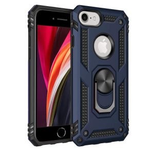 Apple iPhone SE 2020 Navy Blue Shockproof Magnetic Car Mount Ring Case Cover