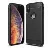 Apple iPhone XS Carbon Fiber Shockproof Heavy Duty Rugged Case Cover (Black)