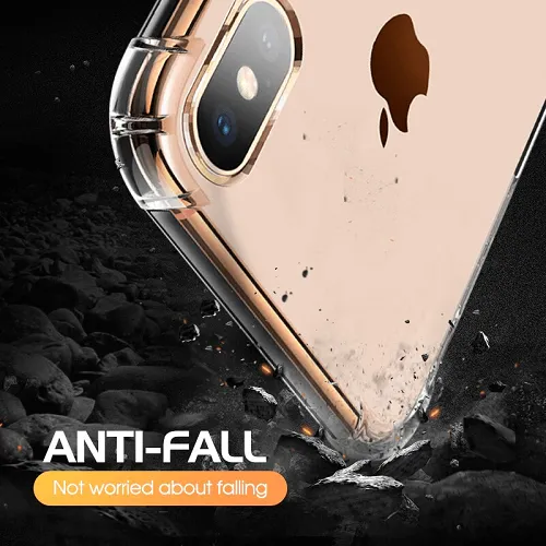 Apple iPhone XS Crystal Clear Heavy Duty Transparent TPU Bumper Shockproof Case Cover (1)
