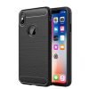Apple iPhone XS Max Carbon Fiber Shockproof Heavy Duty Rugged Case Cover (Black)
