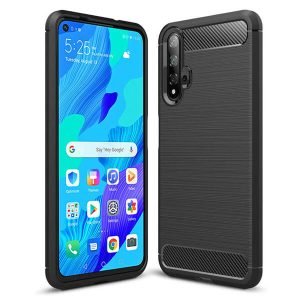 Huawei Nova 5T Carbon Fiber Shockproof Heavy Duty Rugged Anti-Knock Case Cover