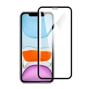 Apple iPhone 11 Pro Max Black Full Cover Coverage Tempered Glass