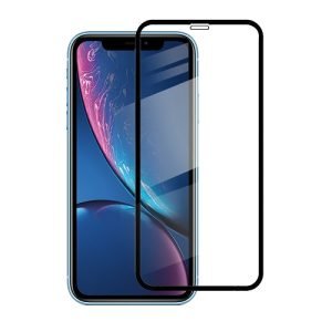 Apple iPhone XR Black Full Cover Coverage Tempered Glass LCD Screen Protector Film Guard