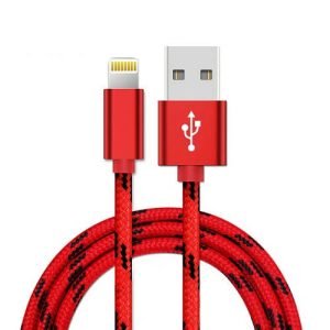Fast Charging Lightning Data Sync Charger Cable Cord Apple iPhone iPad iPod (2M Red)