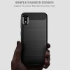 Samsung Galaxy A10e Black Shockproof Heavy Duty Rugged Matte Carbon Fiber Case Cover
