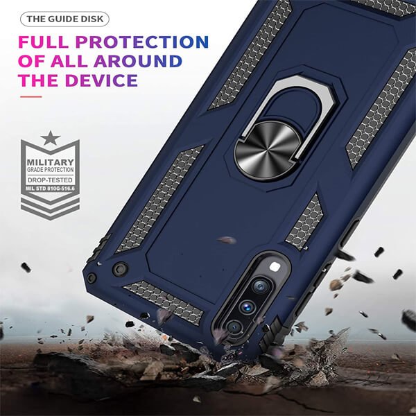 Samsung Galaxy A70 Rose Gold Shockproof Magnetic Car Mount Ring Case Cover