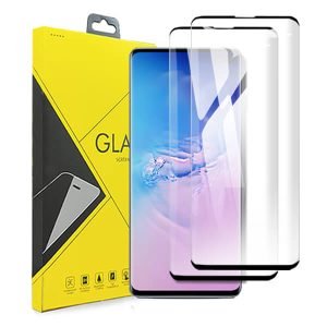 Samsung Galaxy S10 Plus Full Coverage Tempered Glass LCD Screen Protector Film Guard (Black)