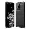 Samsung Galaxy S20 Ultra Black Shockproof Heavy Duty Rugged Matte Carbon Fiber Case Cover