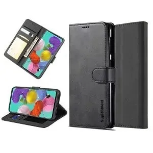 Samsung Galaxy A51 Black Wallet Leather Case 