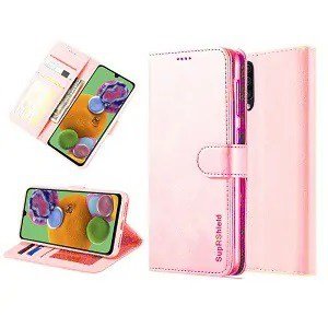 Samsung Galaxy A90 5G Rose Gold Wallet Leather Case 