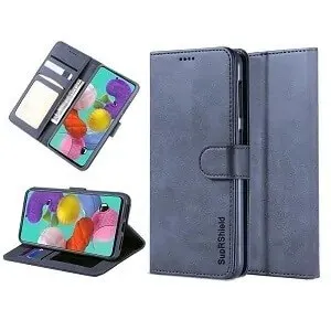Samsung Galaxy A51 Navy Blue Wallet Leather Case 