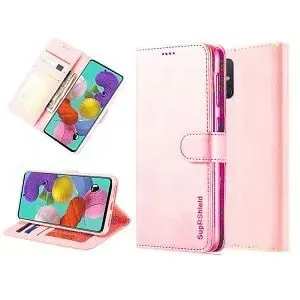 Samsung Galaxy A51 Rose Gold Wallet Leather Case