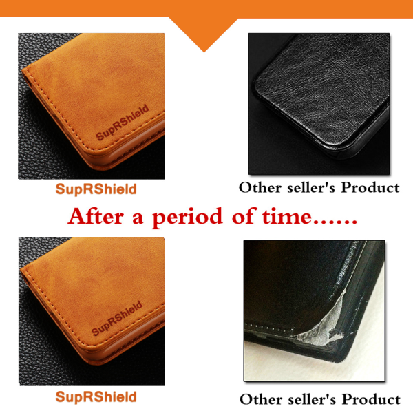 Samsung Galaxy S20 Ultra Brown Genuine SupRShield Wallet Leather Flip Stand Magnetic Case Cover - Image 6