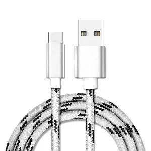 1M Fast Charging USB Type C Cable For Samsung Galaxy S series A series Note Tab LG Huawei HTC Google Pixel Android –White