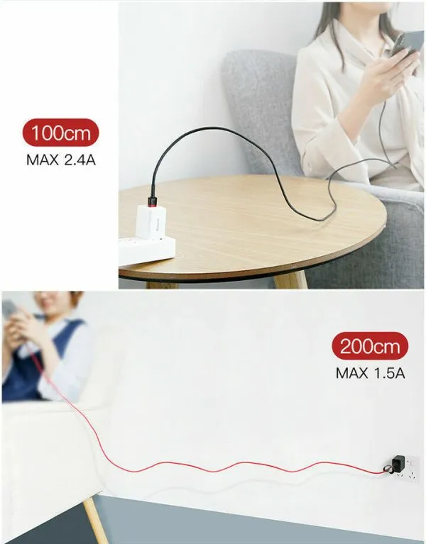 BASEUS 2M Fast Charging USB Type C Cable For Samsung Galaxy S series A series Note Tab LG Huawei HTC Google Pixel Android –Black - Image 7