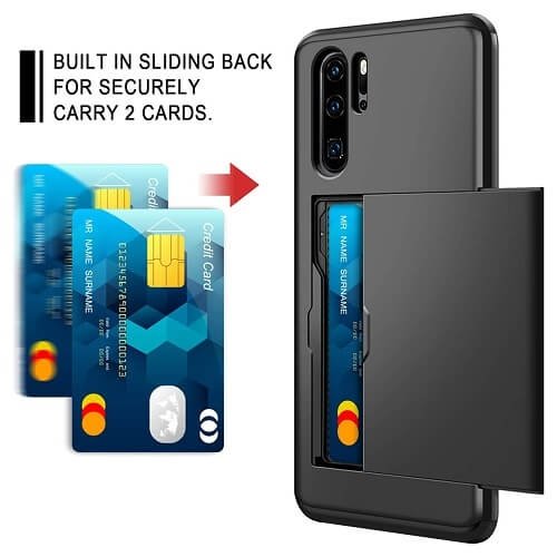 Heavy Duty Hybrid Shockproof Case For Huawei P30 Pro / P30 / P30 Lite – 360 Protection, Carbon Fiber Design