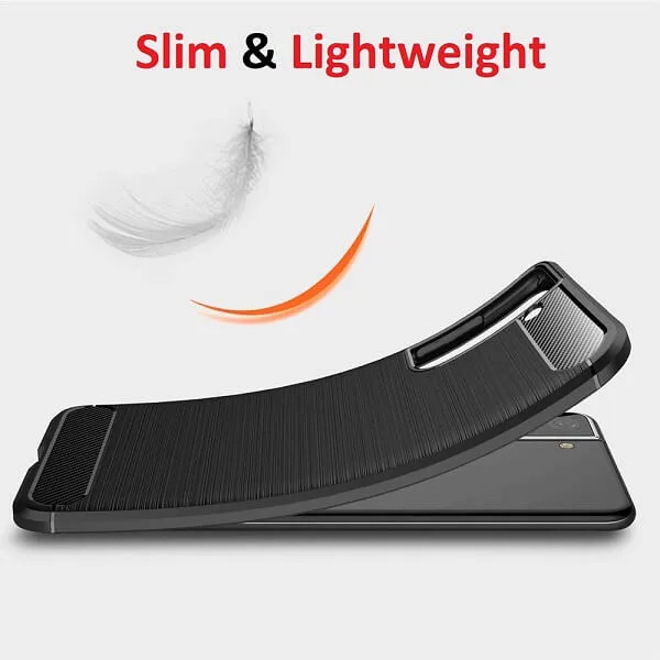 Samsung Galaxy S10 Plus Black Shockproof Heavy Duty Rugged Matte Carbon Fiber Case Cover - Image 2