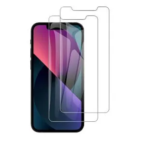 [2 Pack] Apple iPhone 13 Tempered Glass Screen Protector Film Guard (Clear)