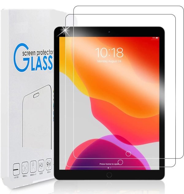 (2 Pack) Apple iPad 9th Generation 10.2 inch 2021 Tempered Glass LCD Screen Protector Film Guard