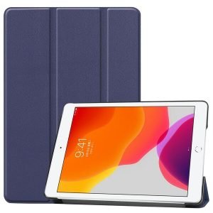 Apple iPad 8th Generation 10.2 Folio Case Smart Leather Magnetic Shockproof Stand Cover (Blue)