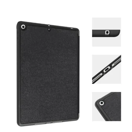 Apple iPad Air 5 5th Gen 10.9 inch 2022 Folio Smart Leather Magnetic Stand Case Cover (Black)
