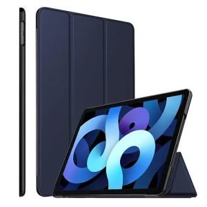 Apple iPad Air 5 5th Gen 10.9 inch 2022 Folio Smart Leather Magnetic Stand Case Cover (Navy Blue)