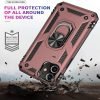 Apple iPhone 12 Magnetic Ring Protective Case Cover, Screen Protector, Wallet Leather Flip Cover, Charging Cable & Adapter. Apple iPhone 12 Anti Scratch Rugged Magnetic Heavy Duty Kickstand Car Mount Ring Case Cover (Rose Gold)