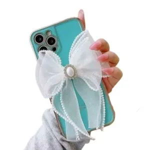 Apple iPhone 12 Case Fashion Butterfly Smart Shockproof Heavy Duty Luxury Back Cover (Blue)