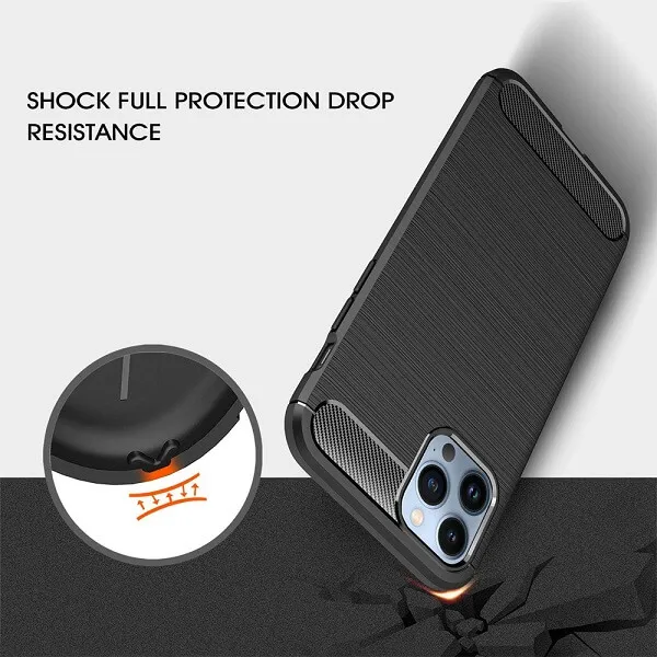 Apple iPhone 12 Pro Max Shockproof Case Heavy Duty Rugged Bumper Anti Knock Cover (Black)