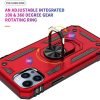 Apple iPhone 13 Pro Magnetic Ring Protective Case Cover, Screen Protector, Wallet Leather Flip Cover, Charging Cable & Adapter. Apple iPhone 13 Pro Magnetic Ring Rugged Shockproof Case Heavy Duty Protective Back Cover (Red)