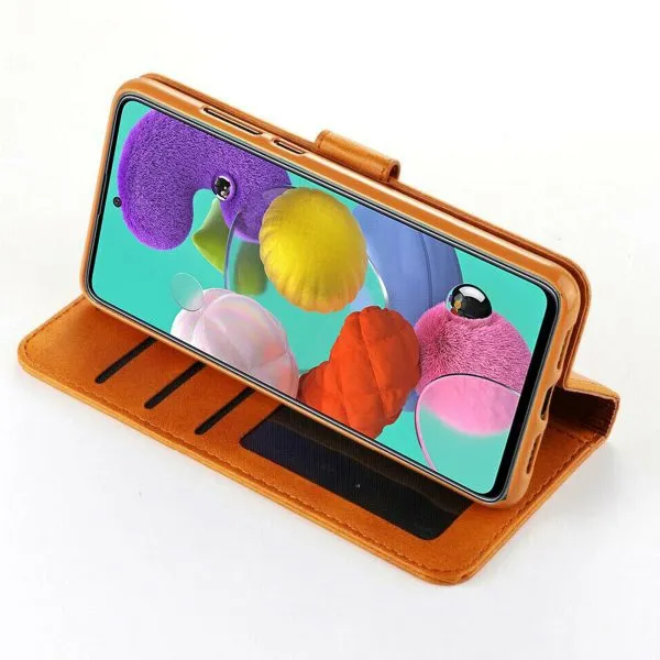 Samsung Galaxy S22 Ultra SupRShield Wallet Leather Card Holder Flip Protective Shockproof Magnetic Case Cover (Brown) - Image 7