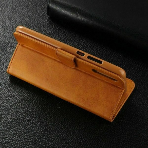 Samsung Galaxy S21 Ultra Genuine SupRShield Wallet Leather Flip Stand Magnetic Case Cover (Black)
