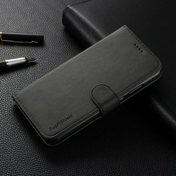 Samsung Galaxy S22 Ultra SupRShield Wallet Leather Card Holder Flip Protective Shockproof Magnetic Case Cover (Blue) - Image 4