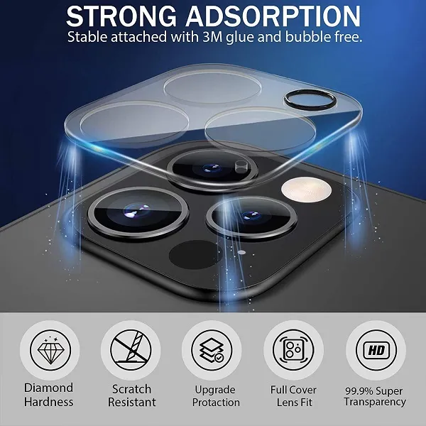 [ 3 Pack ] Apple iPhone 12 Pro Camera Lens Screen Protector Anti Scratch Tempered Glass Film Guard