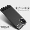 Apple iPhone 12 Shockproof Heavy Duty Rugged Matte Carbon Fiber Case Cover (Black)