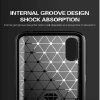 Samsung Galaxy A01 Shockproof Heavy Duty Rugged Matte Carbon Fiber Case Cover (Black)