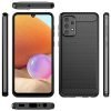 Samsung Galaxy A32 4G Shockproof Heavy Duty Rugged Matte Carbon Fiber Case Cover (Black)
