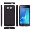 Samsung Galaxy J1 2016 Shockproof Heavy Duty Rugged Matte Carbon Fiber Case Cover (Black)