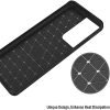 Samsung Galaxy S21 Ultra Shockproof Heavy Duty Rugged Matte Carbon Fiber Case Cover (Black)
