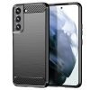 Samsung Galaxy S22 Shockproof Heavy Duty Rugged Matte Carbon Fiber Case Cover (Black)