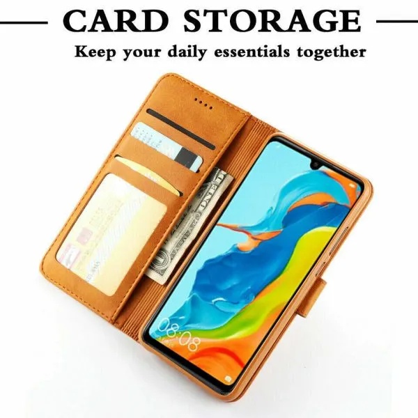 Apple iPhone 12 Mini Wallet Case Flip Leather Card Slots Cover (Black) - Image 5