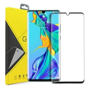 [2 Pack] Huawei P30 Pro Full Coverage Tempered Glass Screen Protector Film Guard (Black)