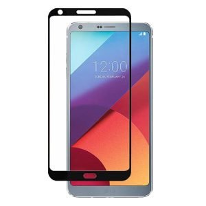 [2 Pack] LG G6 Full Coverage Tempered Glass Screen Protector Film Guard (Black)