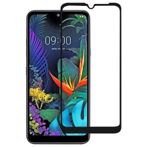 [2 Pack] LG G8 Thinq Full Coverage Tempered Glass Screen Protector Film Guard (Black)