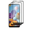 [2 Pack] Samsung Galaxy A21 Full Coverage Tempered Glass Screen Protector Film Guard (Black)
