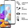 [2 Pack] Samsung Galaxy A21 Full Coverage Tempered Glass Screen Protector Film Guard (Black)